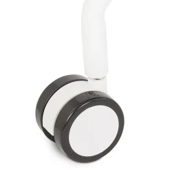 ALTEREGO Chaise de bureau sur roulettes 'SKIN' grise avec structure en métal blanc Online