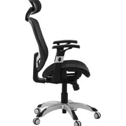 ALTEREGO Chaise de bureau tissu noir design BURBLE Outlet