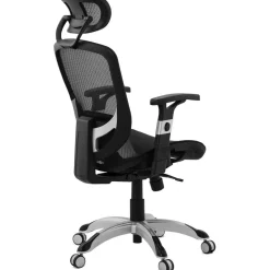 ALTEREGO Chaise de bureau tissu noir design BURBLE Outlet