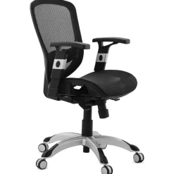 ALTEREGO Chaise de bureau tissu noir design BURBLE Outlet