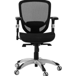 ALTEREGO Chaise de bureau tissu noir design BURBLE Outlet