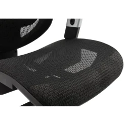 ALTEREGO Chaise de bureau tissu noir design BURBLE Outlet