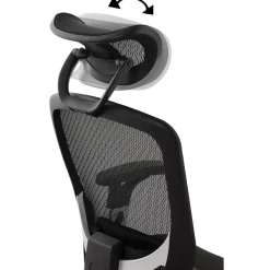 ALTEREGO Chaise de bureau tissu noir design BURBLE Outlet