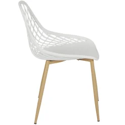 3S. x Home Chaise de Jardin Croisillons Blanc Discount