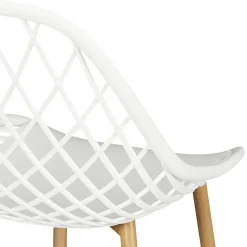 3S. x Home Chaise de Jardin Croisillons Blanc Discount
