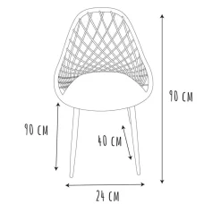 3S. x Home Chaise de Jardin Croisillons Blanc Discount
