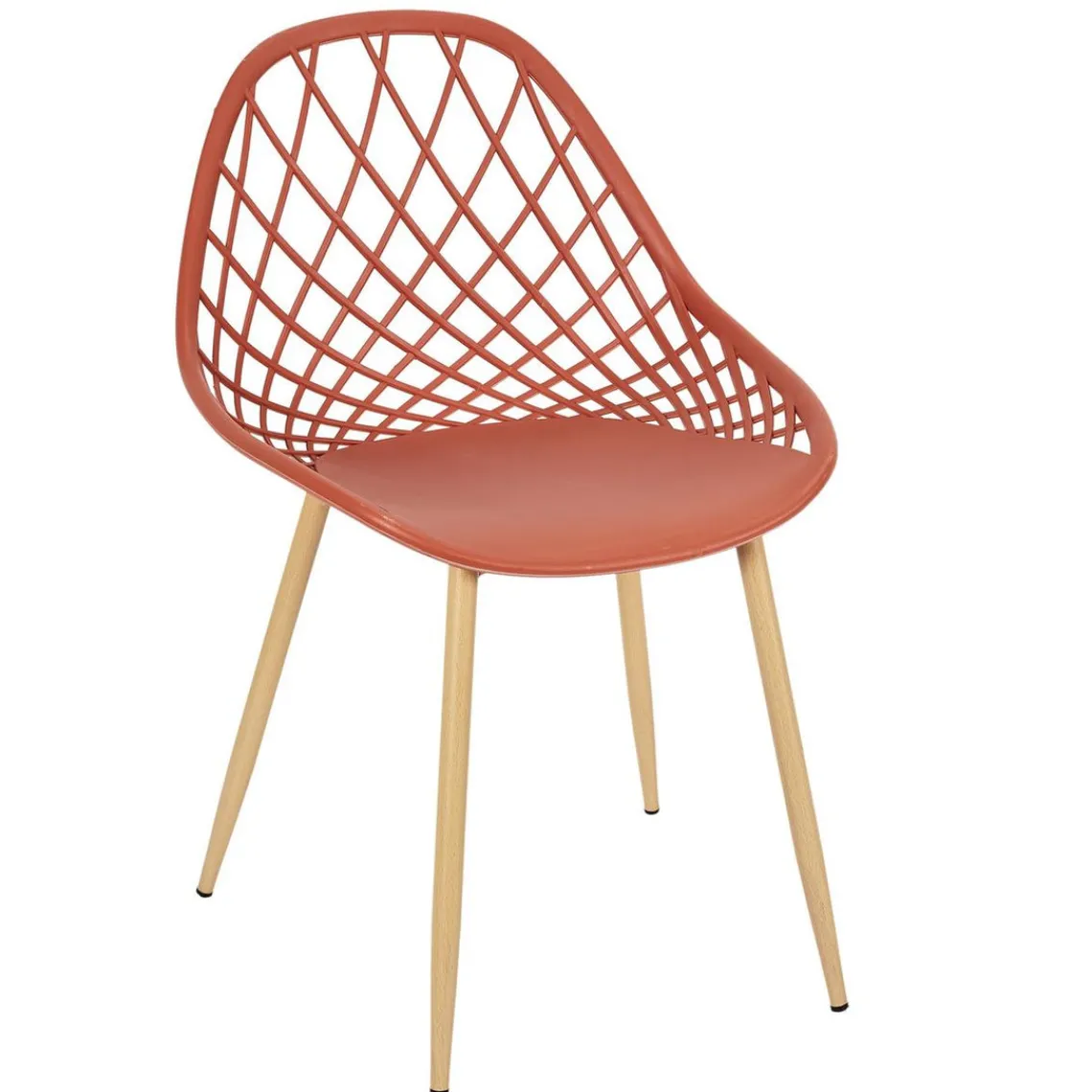 3S. x Home Chaise de Jardin Croisillons Terracotta Orange