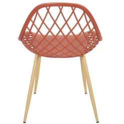 3S. x Home Chaise de Jardin Croisillons Terracotta Orange