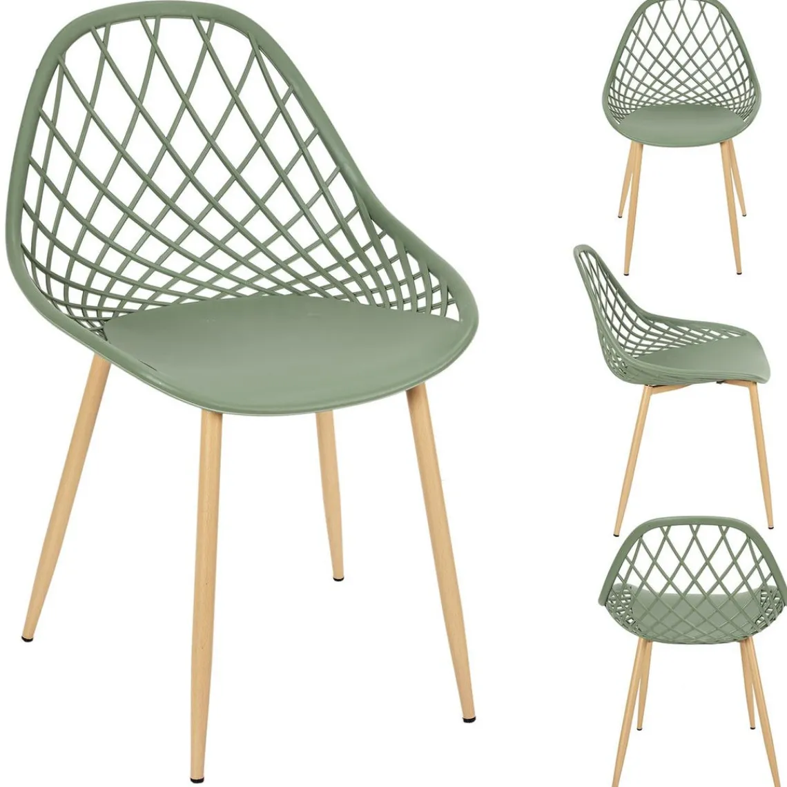 3S. x Home Chaise de Jardin Croisillons Vert Sale