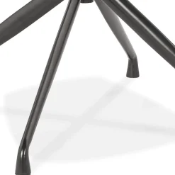 ALTEREGO Chaise design avec accoudoirs 'GRAPIN' en velours gris