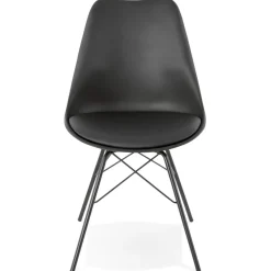 ALTEREGO Chaise design 'BYBLOS' noire style industriel Discount