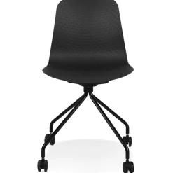 ALTEREGO Chaise design de bureau 'EVORA' noire sur roulettes Online