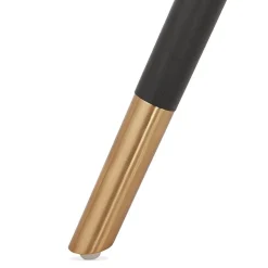 ALTEREGO Chaise design 'HAMILTON' en velours moutarde et pieds en bois noir Best