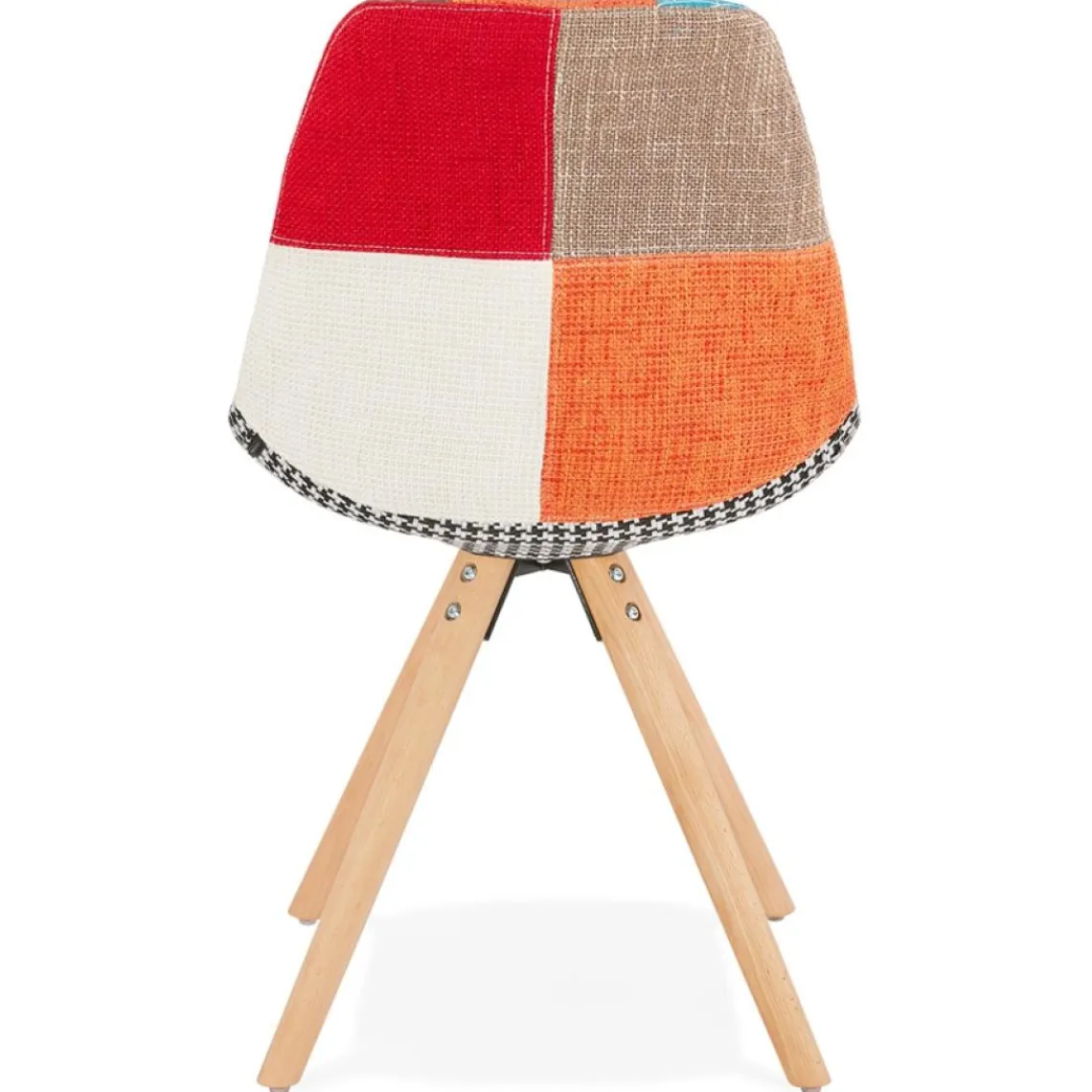 ALTEREGO Chaise design 'LUCY' en tissu style patchwork Clearance