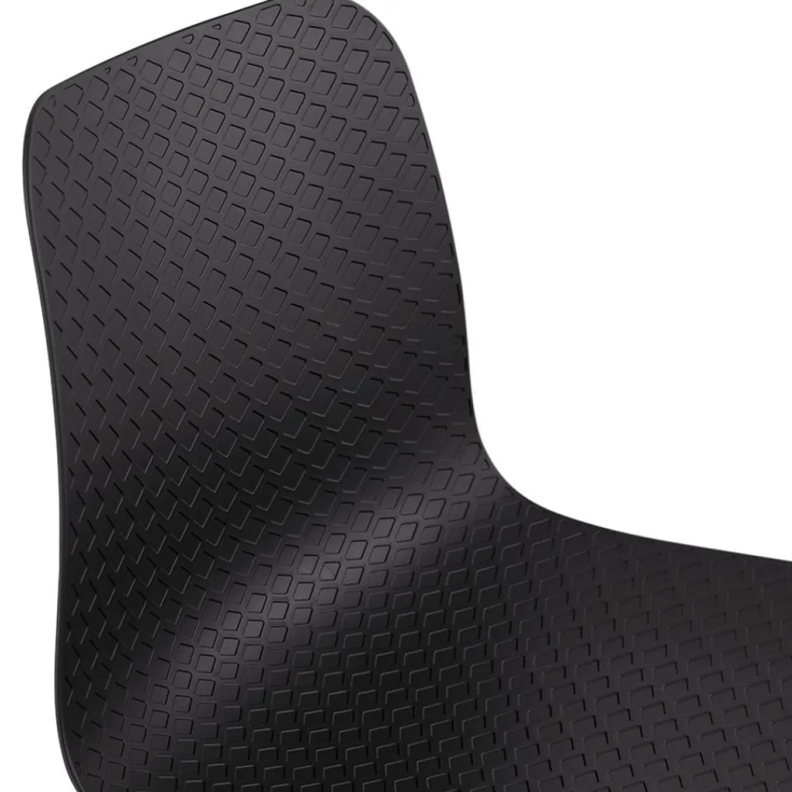 ALTEREGO Chaise design 'PACIFIK' noire avec pieds en bois noir Discount