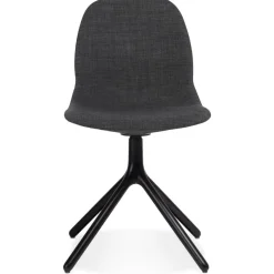 ALTEREGO Chaise design 'PAVONIS' en tissu gris foncé Online