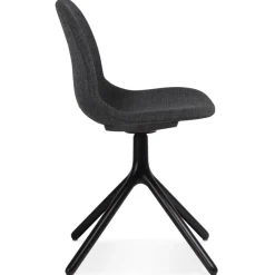 ALTEREGO Chaise design 'PAVONIS' en tissu gris foncé Online