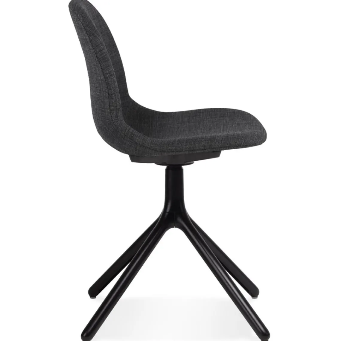 ALTEREGO Chaise design 'PAVONIS' en tissu gris foncé Online