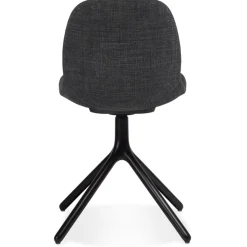 ALTEREGO Chaise design 'PAVONIS' en tissu gris foncé Online