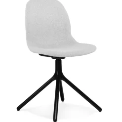 ALTEREGO Chaise design 'PAVONIS' en tissu gris clair Clearance