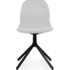 ALTEREGO Chaise design 'PAVONIS' en tissu gris clair Clearance