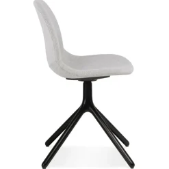 ALTEREGO Chaise design 'PAVONIS' en tissu gris clair Clearance