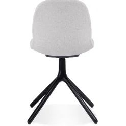 ALTEREGO Chaise design 'PAVONIS' en tissu gris clair Clearance