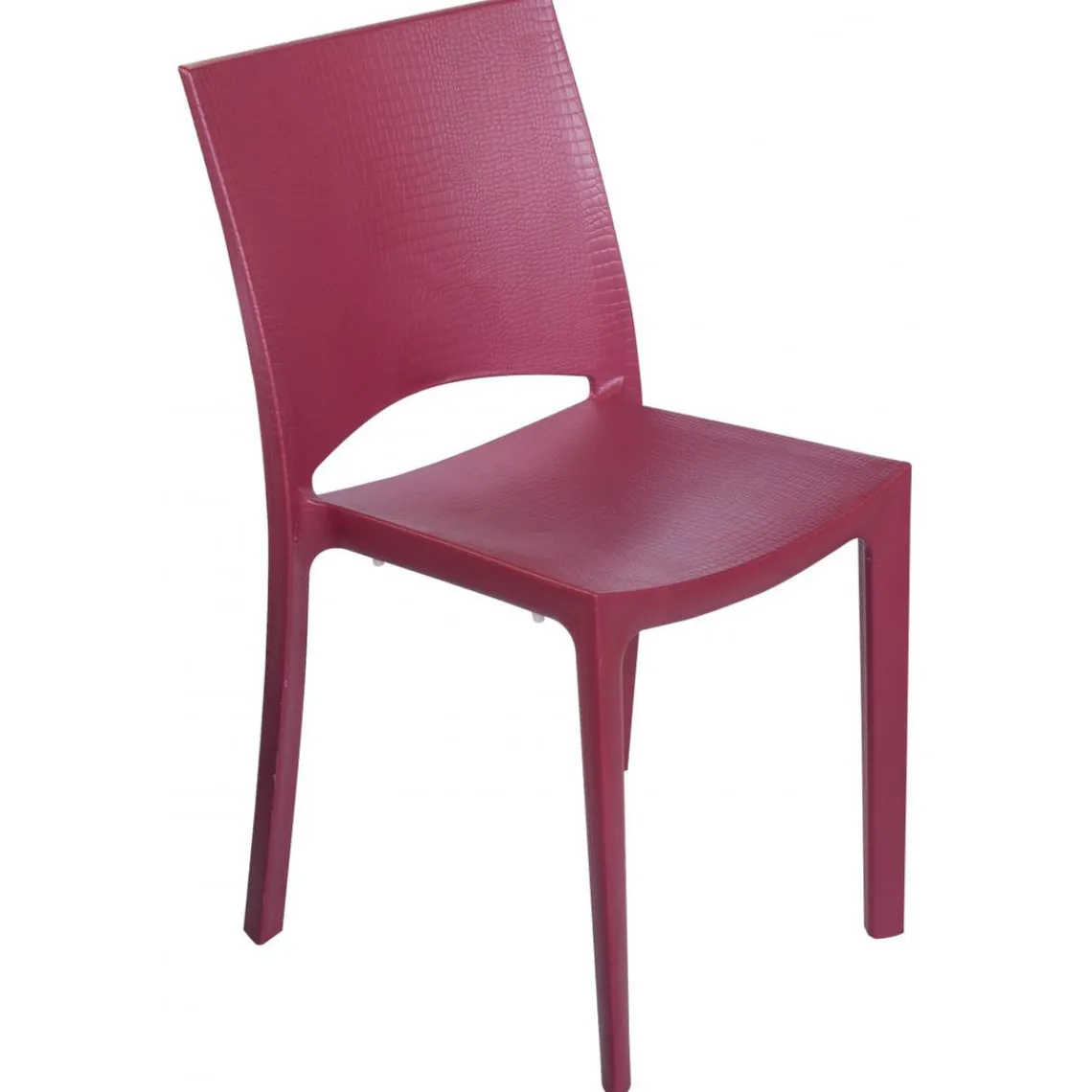 3S. x Home Chaise Design Effet Croco ARLEQUIN Rouge Hot