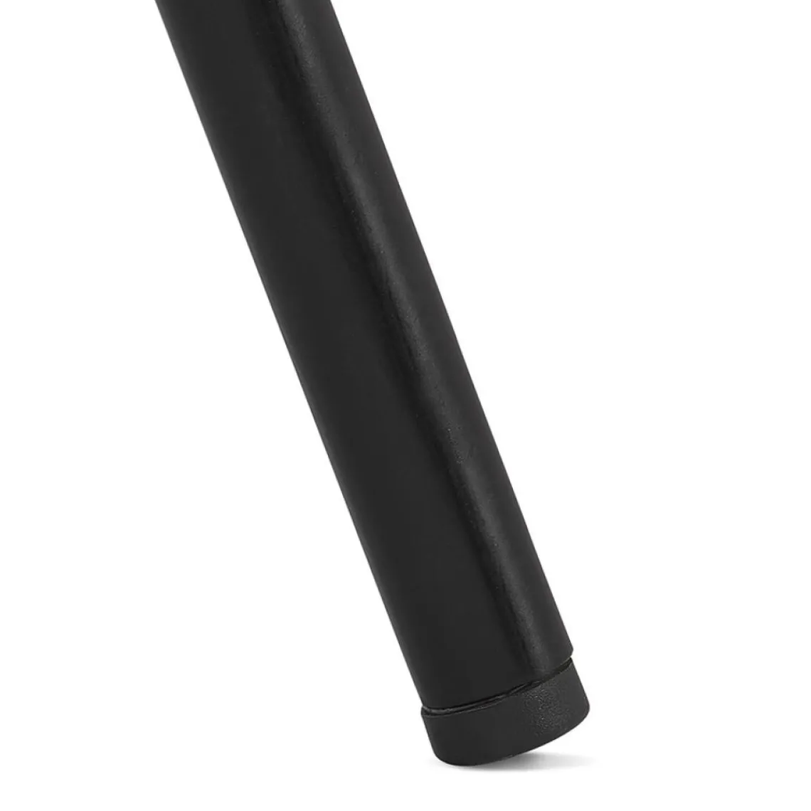 ALTEREGO Chaise design 'ROYAL' en microfibre grise et pieds en métal noir New