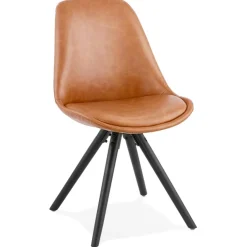 ALTEREGO Chaise design 'STREET' brune style industriel Online