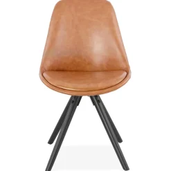 ALTEREGO Chaise design 'STREET' brune style industriel Online