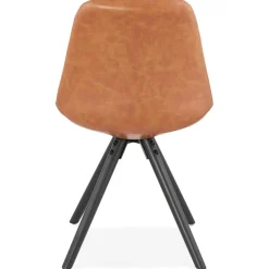 ALTEREGO Chaise design 'STREET' brune style industriel Online