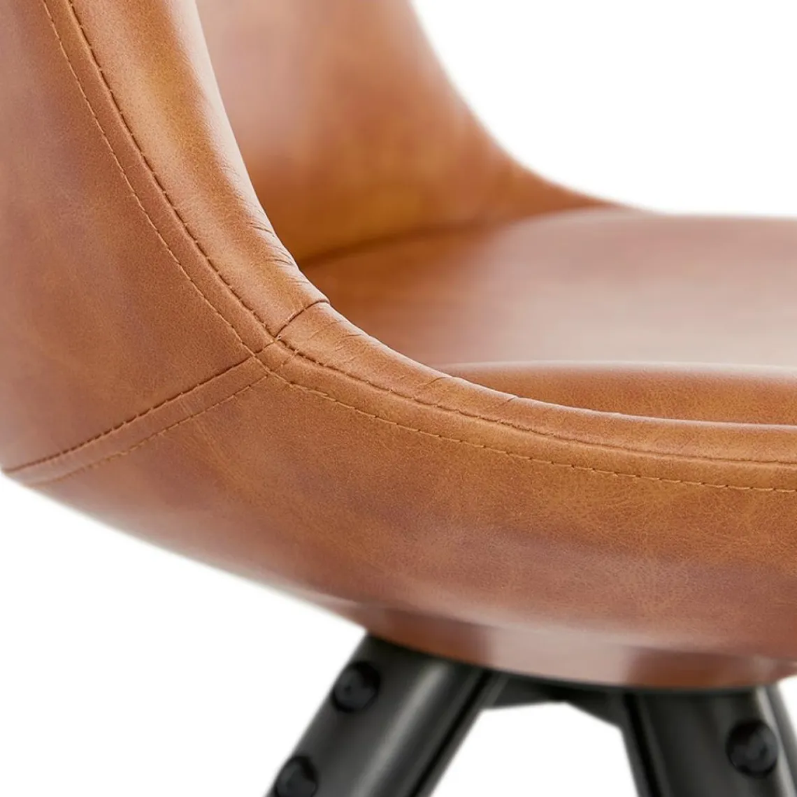 ALTEREGO Chaise design 'STREET' brune style industriel Online