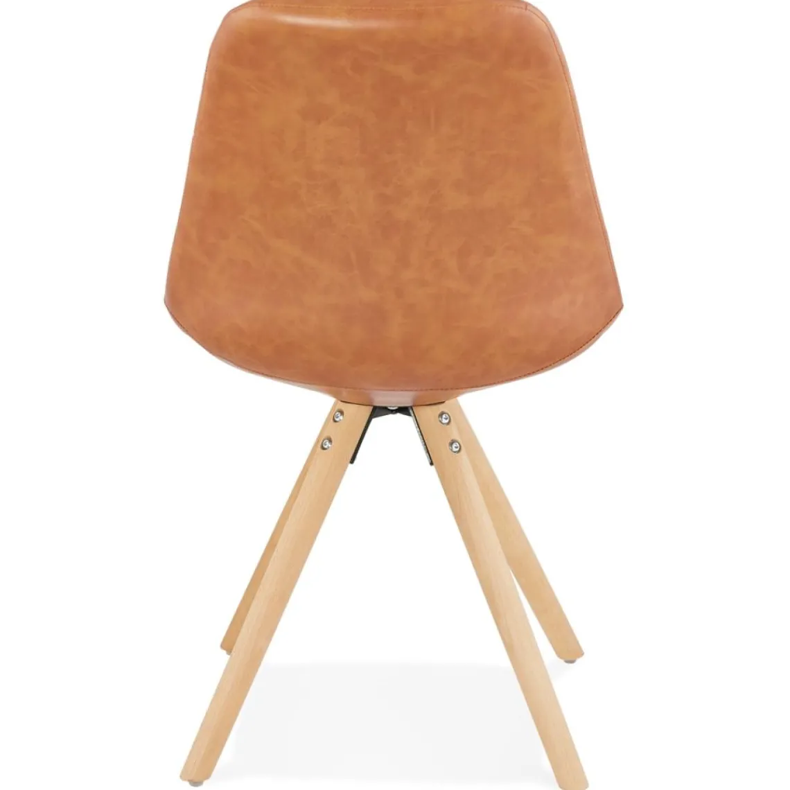 ALTEREGO Chaise design 'STREET' en matière synthétique brune Sale