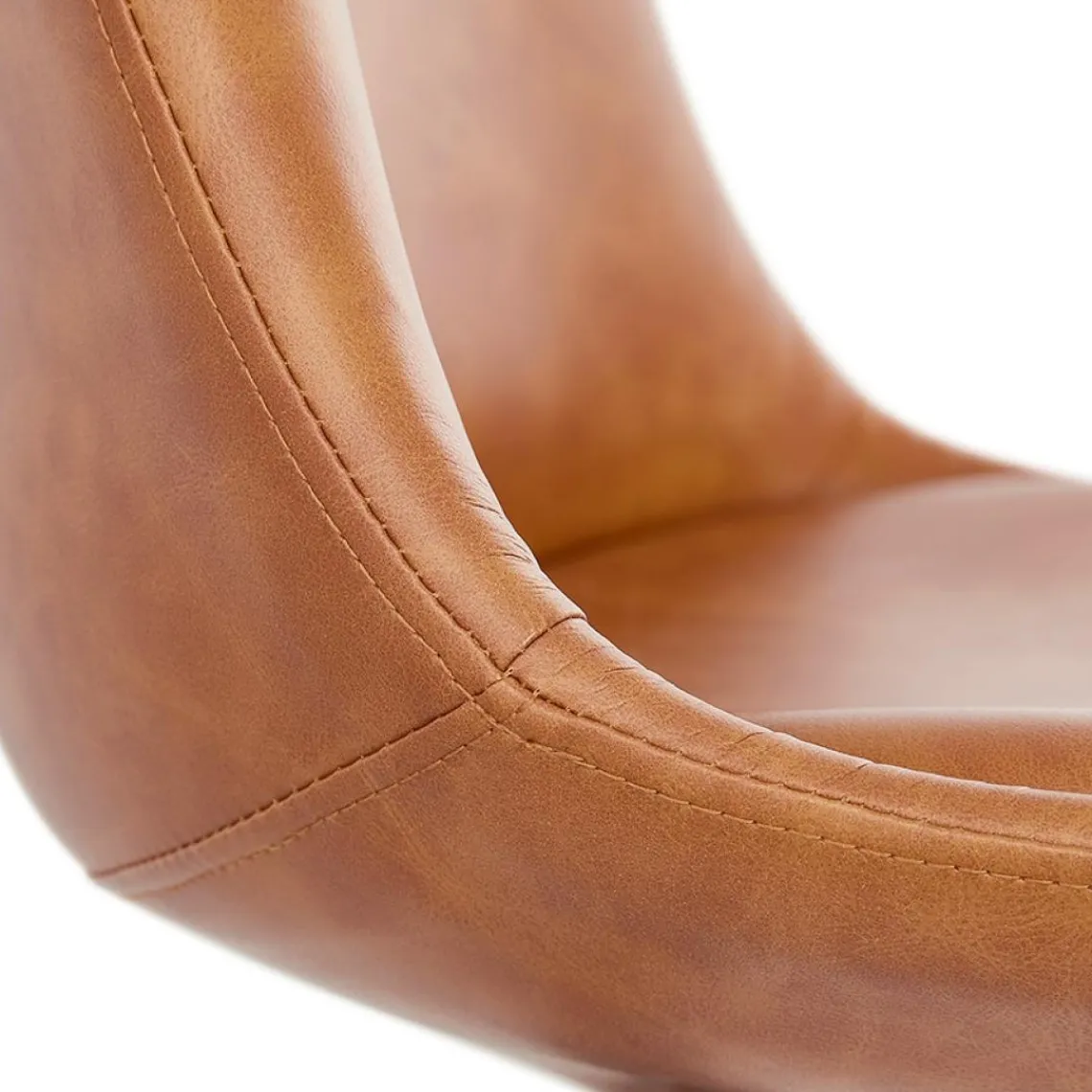 ALTEREGO Chaise design 'STREET' en matière synthétique brune Sale