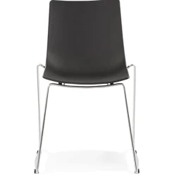 ALTEREGO Chaise design 'TRENO' noire en matière plastique Clearance