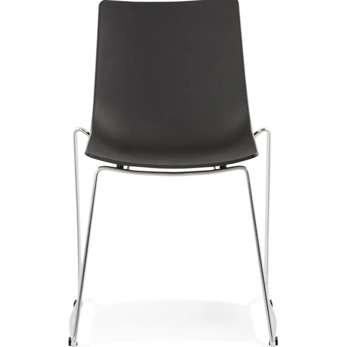 ALTEREGO Chaise design 'TRENO' noire en matière plastique Clearance