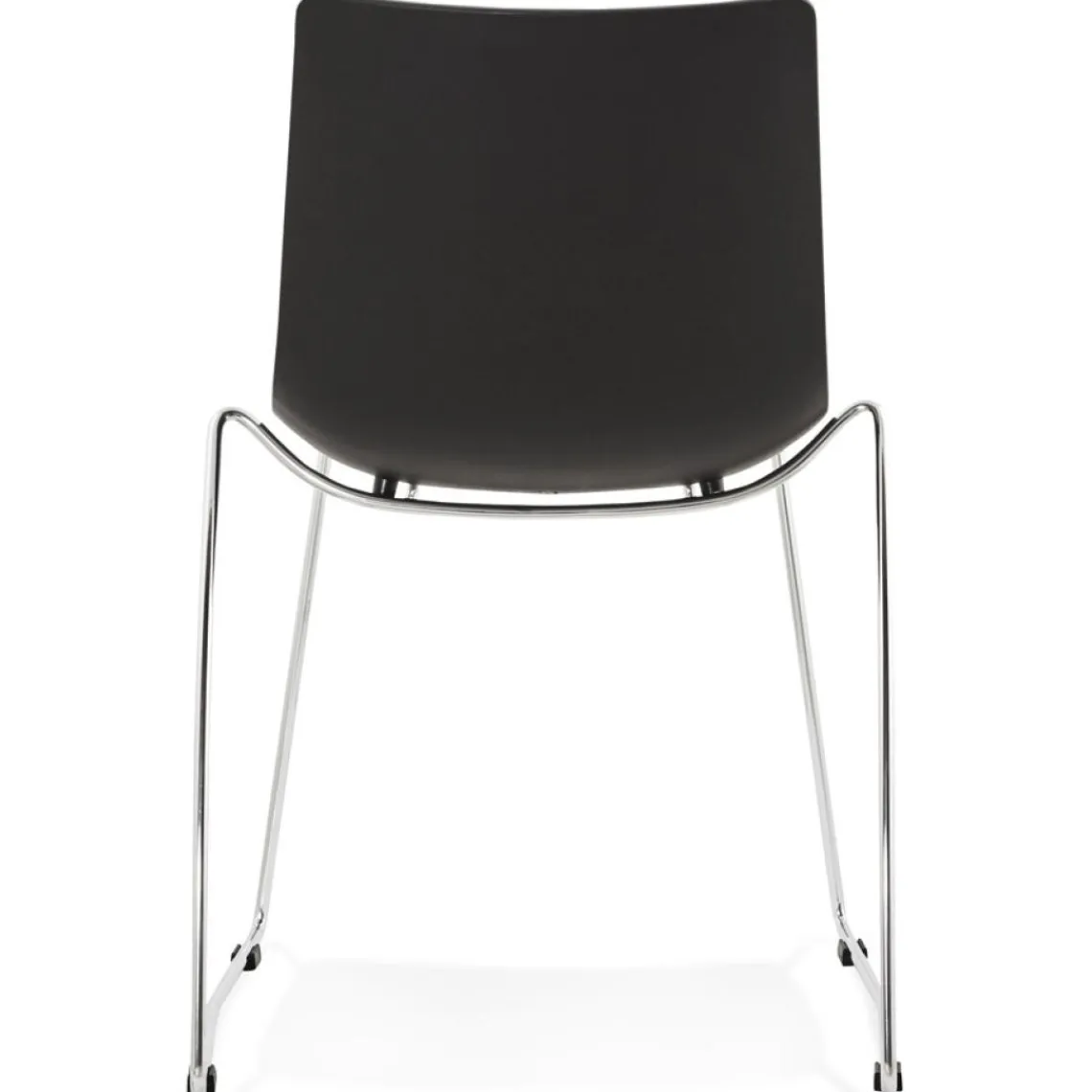 ALTEREGO Chaise design 'TRENO' noire en matière plastique Clearance