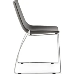 ALTEREGO Chaise design 'TRENO' noire en matière plastique Clearance