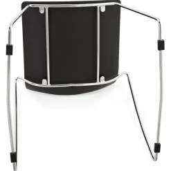 ALTEREGO Chaise design 'TRENO' noire en matière plastique Clearance