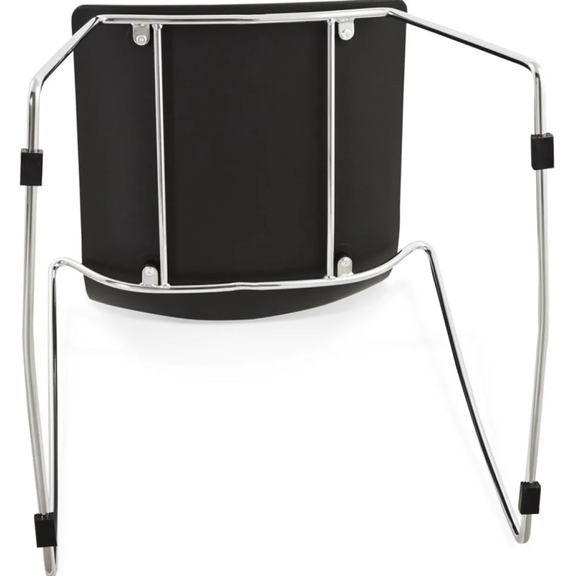 ALTEREGO Chaise design 'TRENO' noire en matière plastique Clearance