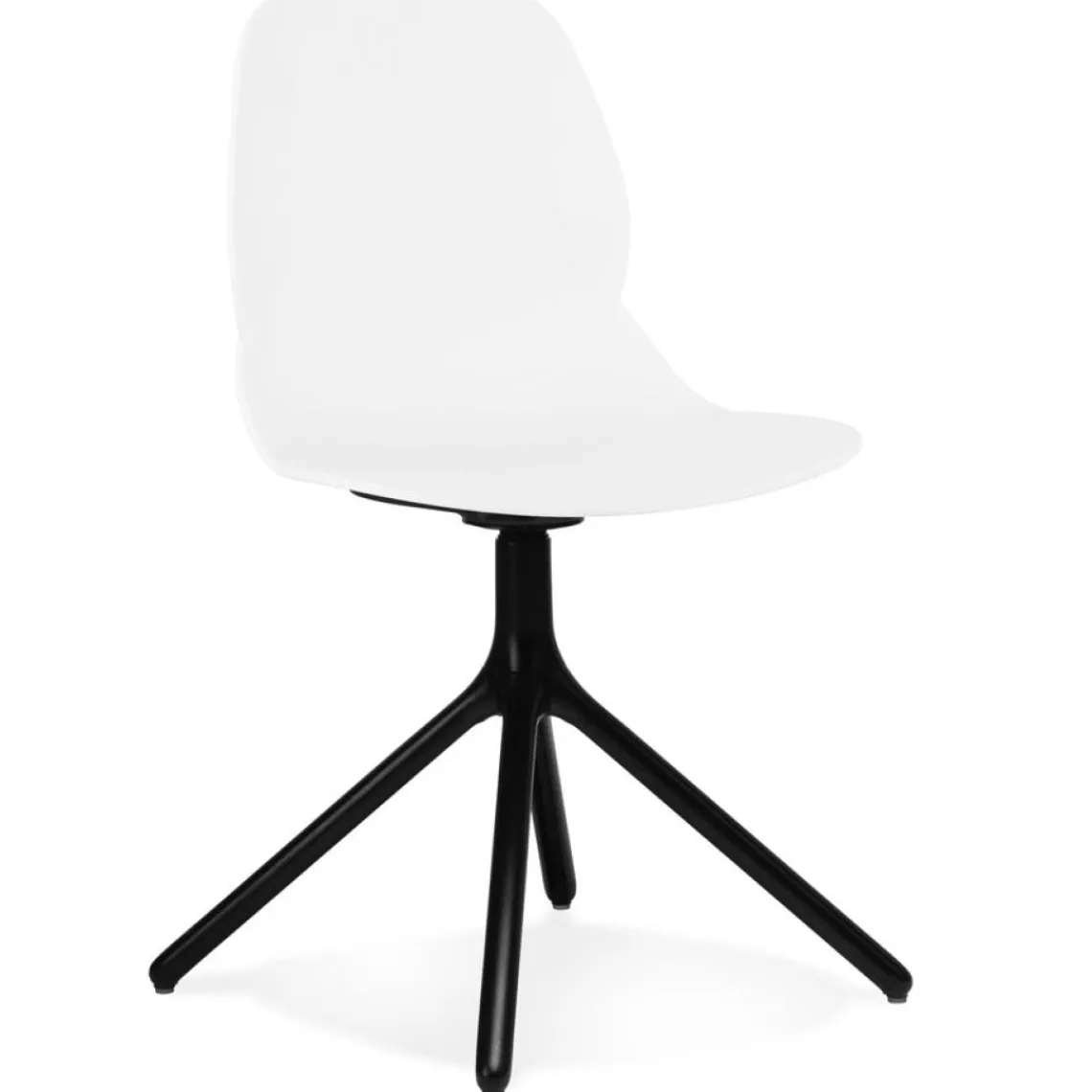 ALTEREGO Chaise design 'TUCANA' blanche avec pieds en métal noir Online