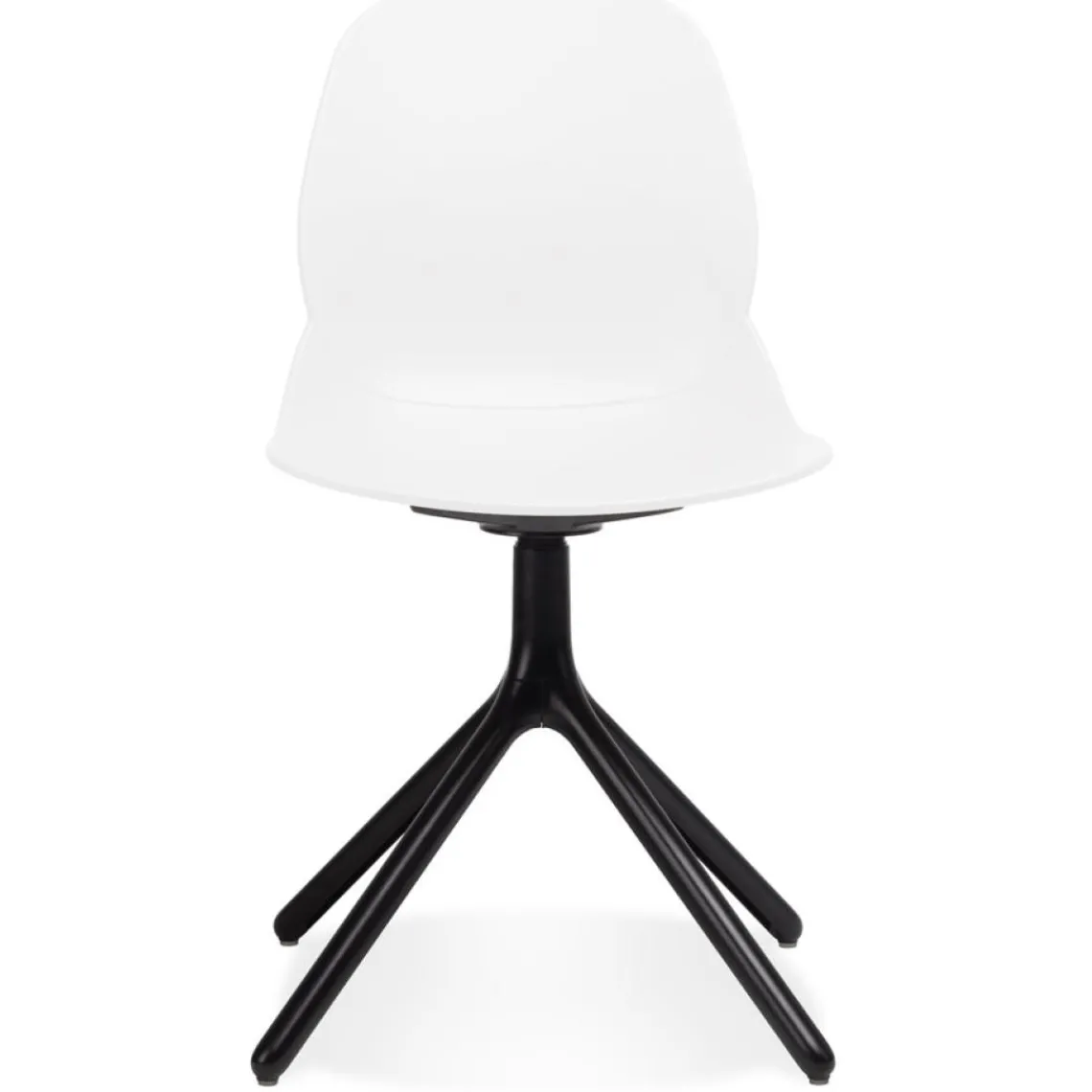 ALTEREGO Chaise design 'TUCANA' blanche avec pieds en métal noir Online