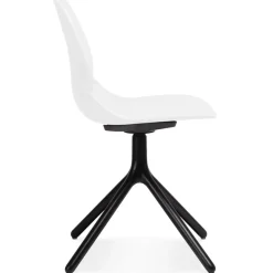 ALTEREGO Chaise design 'TUCANA' blanche avec pieds en métal noir Online