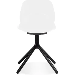 ALTEREGO Chaise design 'TUCANA' blanche avec pieds en métal noir Online