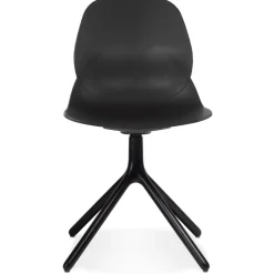 ALTEREGO Chaise design 'TUCANA' noire avec pieds en métal Best