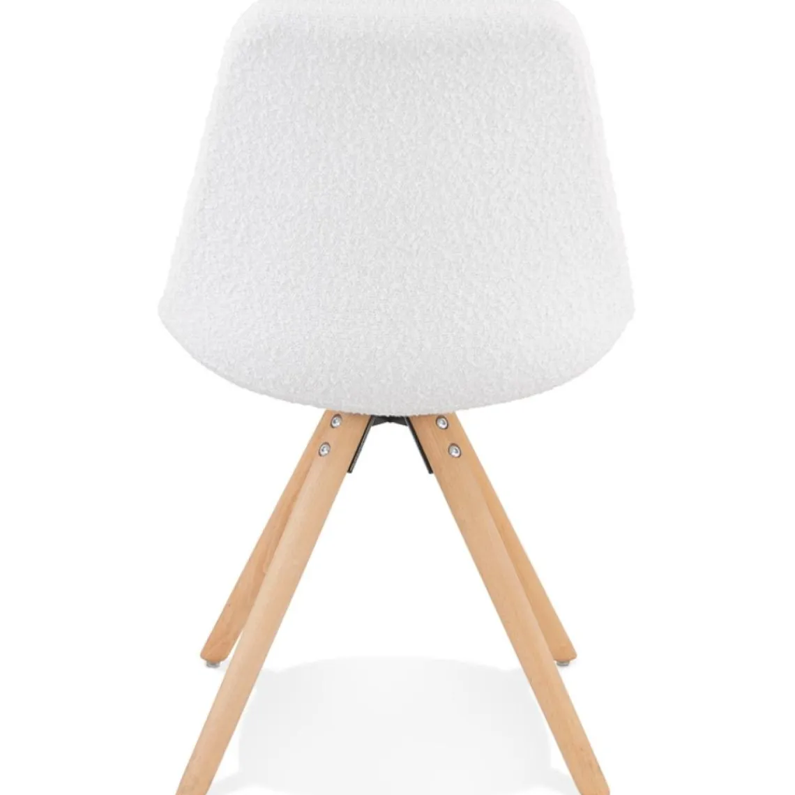 ALTEREGO Chaise design 'VALENTINE' en tissu bouloché blanc style scandinave Online