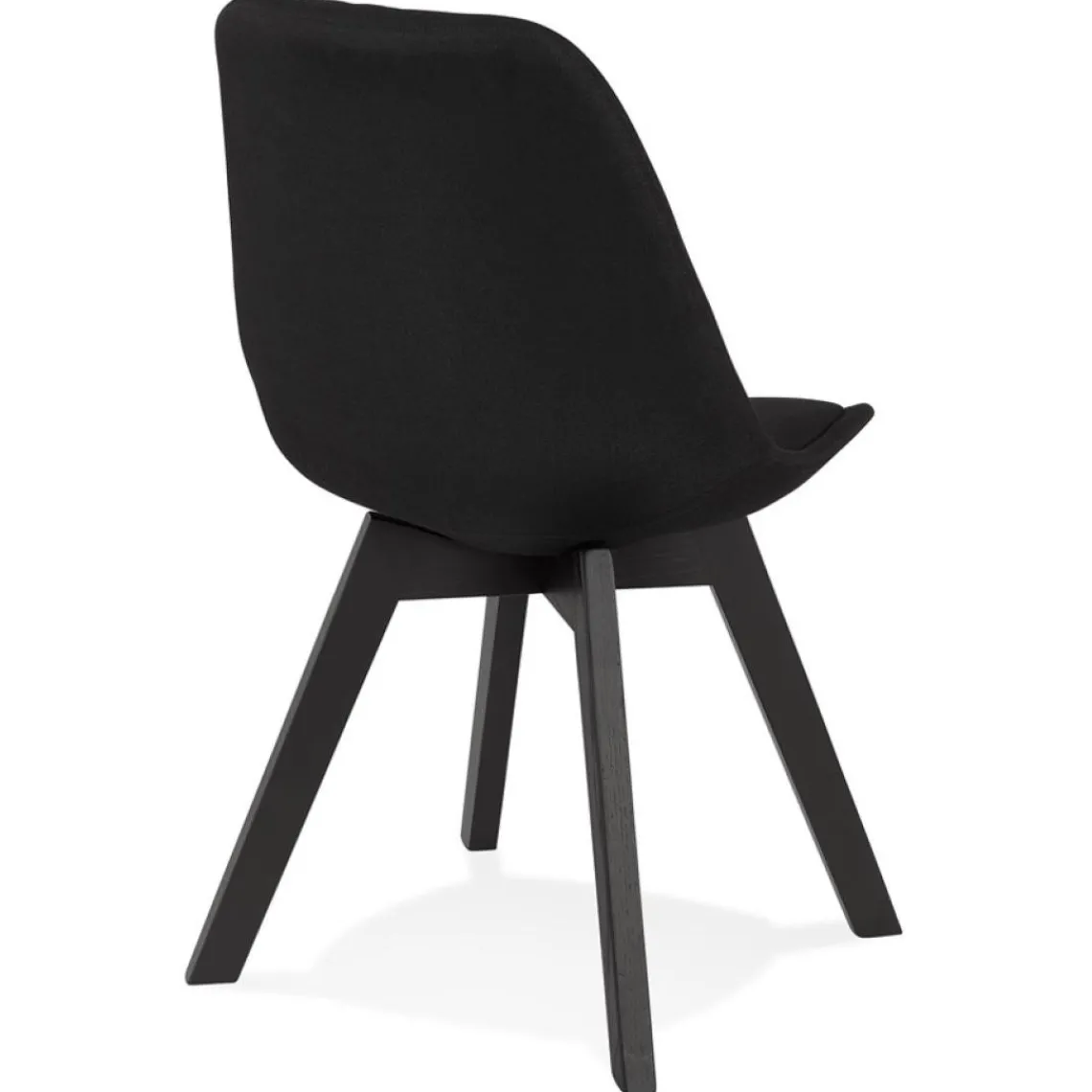 ALTEREGO Chaise design 'WILLY' en tissu et bois noir Sale