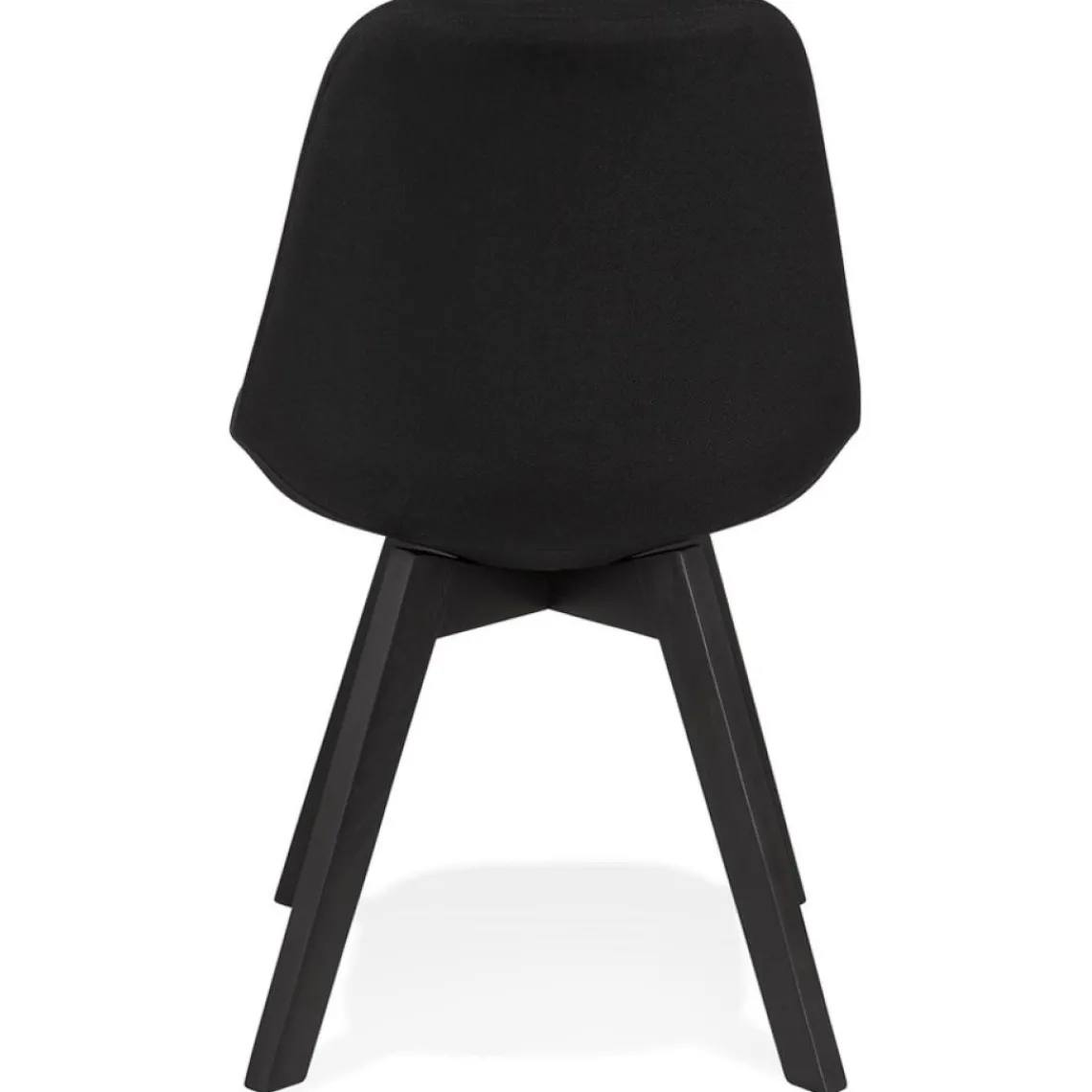 ALTEREGO Chaise design 'WILLY' en tissu et bois noir Sale