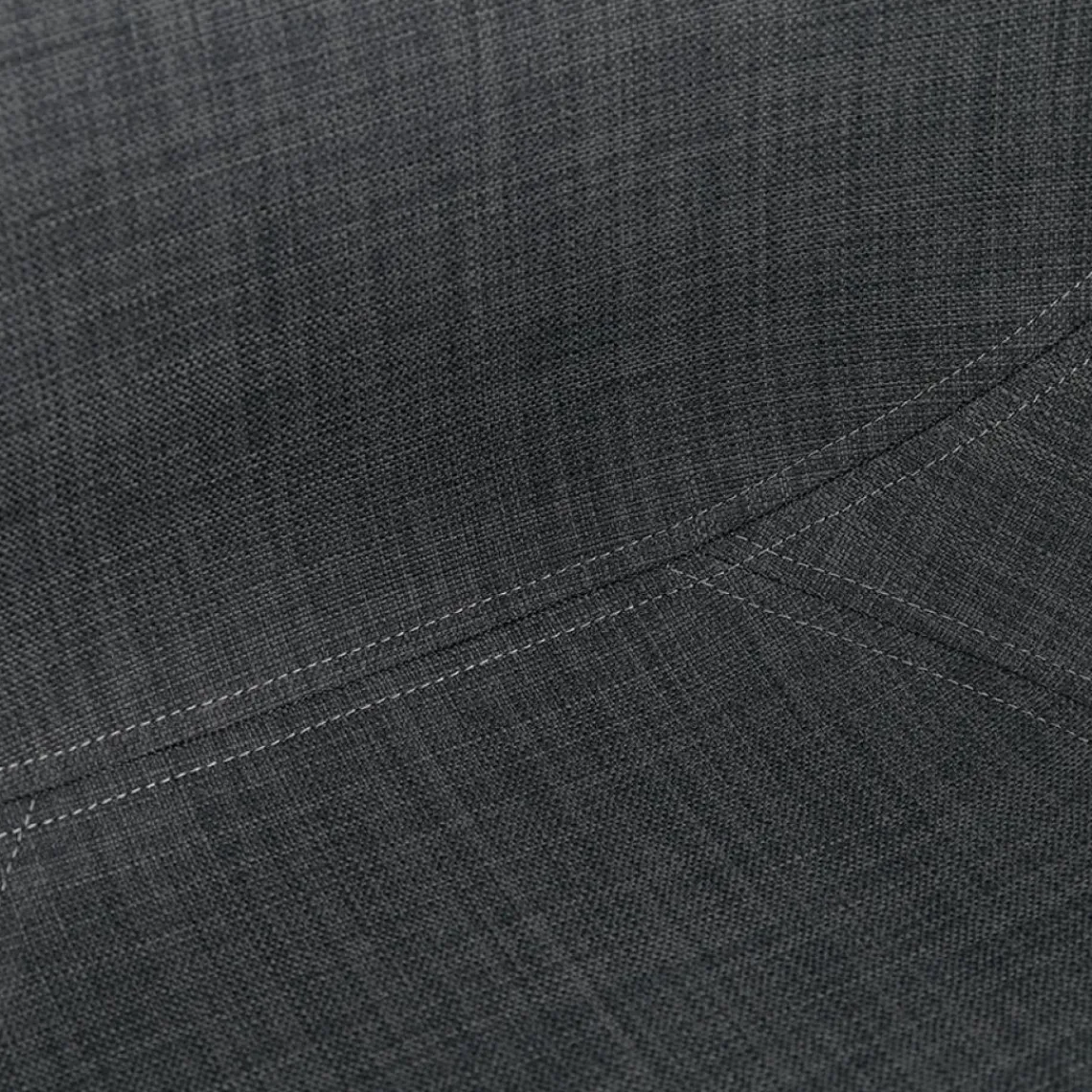 ALTEREGO Chaise moderne 'ATOL' en tissu gris foncé avec pieds en métal blanc Discount